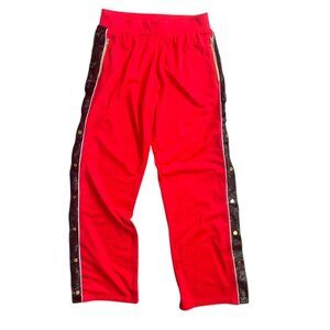 Victoria Sport Tear Away Track Pant Gold Snaps Black Stripe Size Small